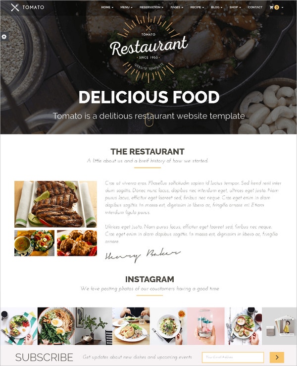 16+ Food Recipes Website Themes &  Templates