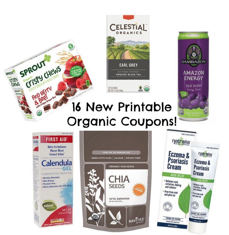 16 More New Printable Natural and Organic Coupons
