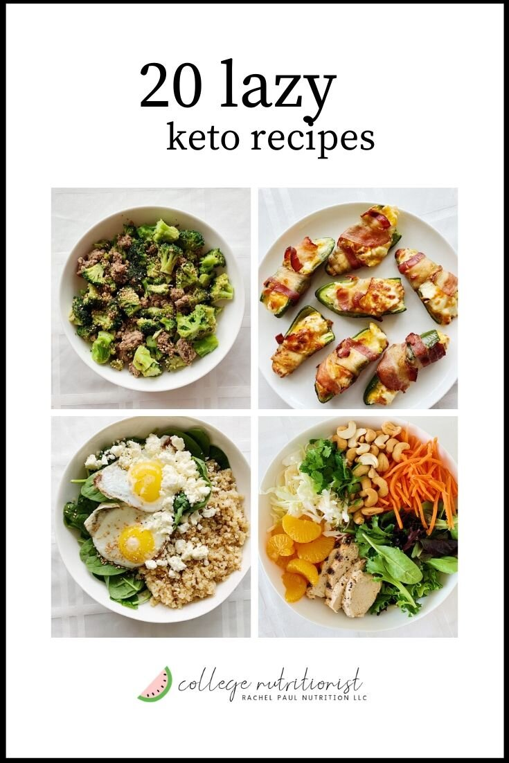 20 Lazy Keto Recipes  The College Nutritionist