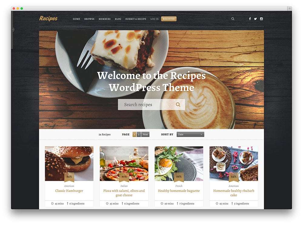 20+ Thèmes WordPress 2019 Pour Restaurant, Bar, Site et Blog Culinaire