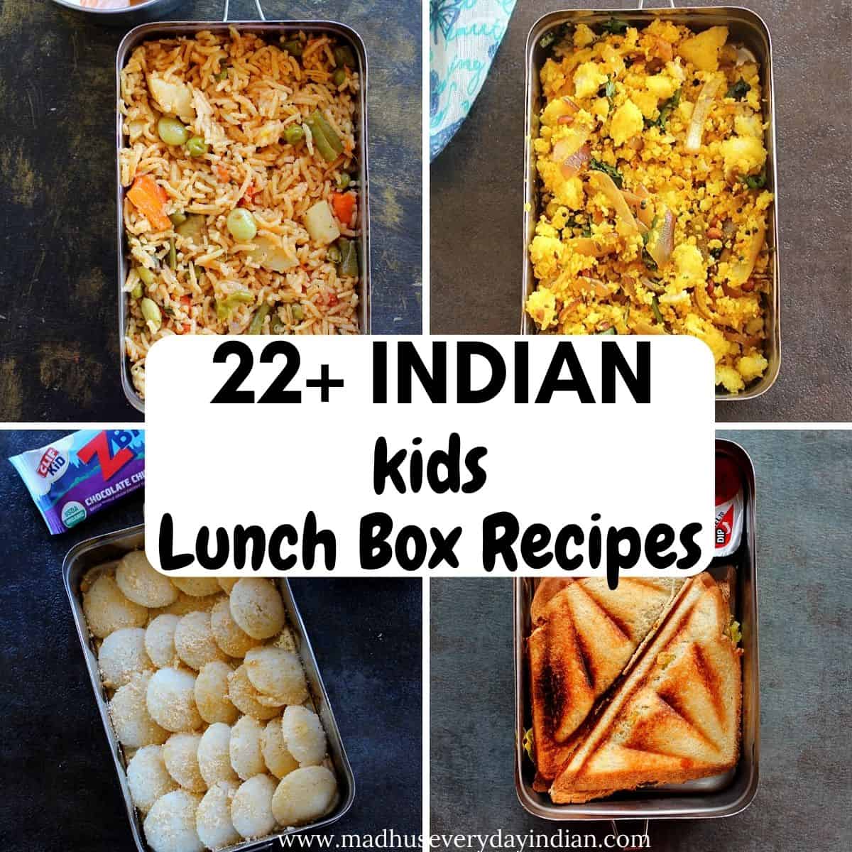 22+ Kids Lunch Box Recipes (Indian)