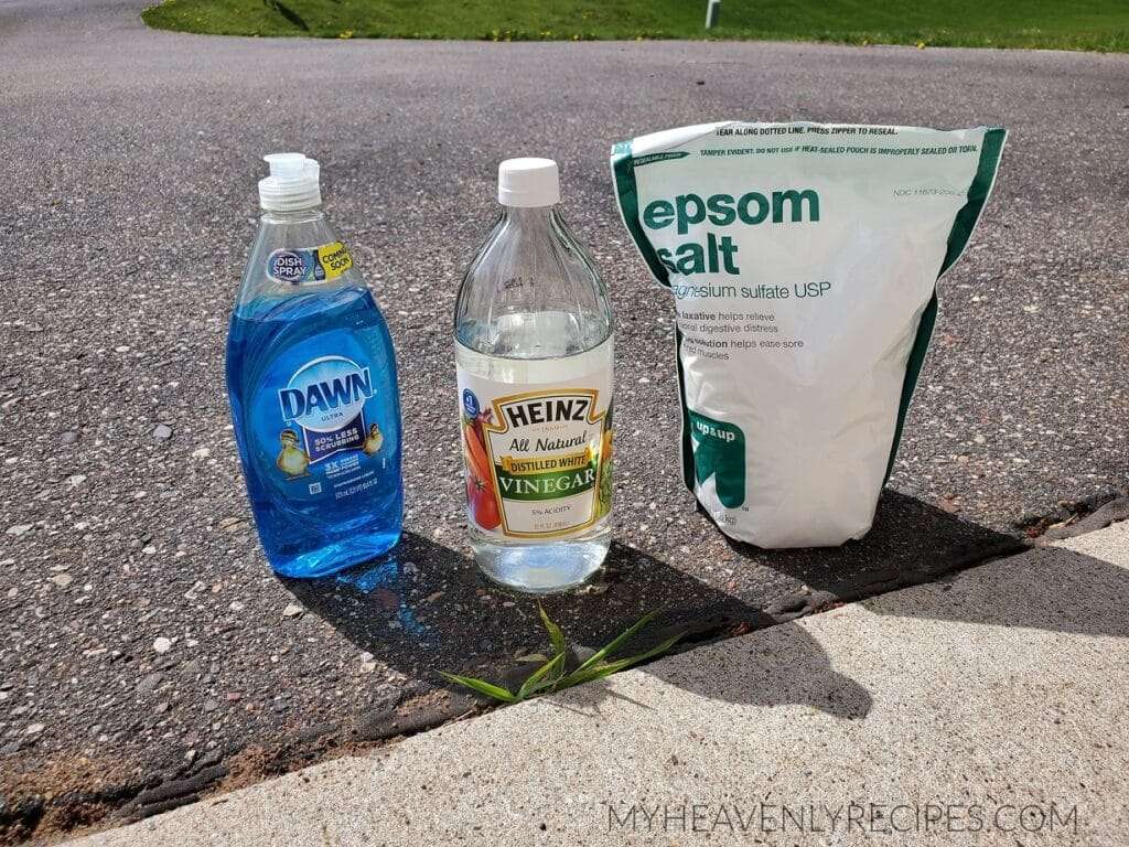 3 Ingredient Weed Killer  Great for sidewalk cracks!