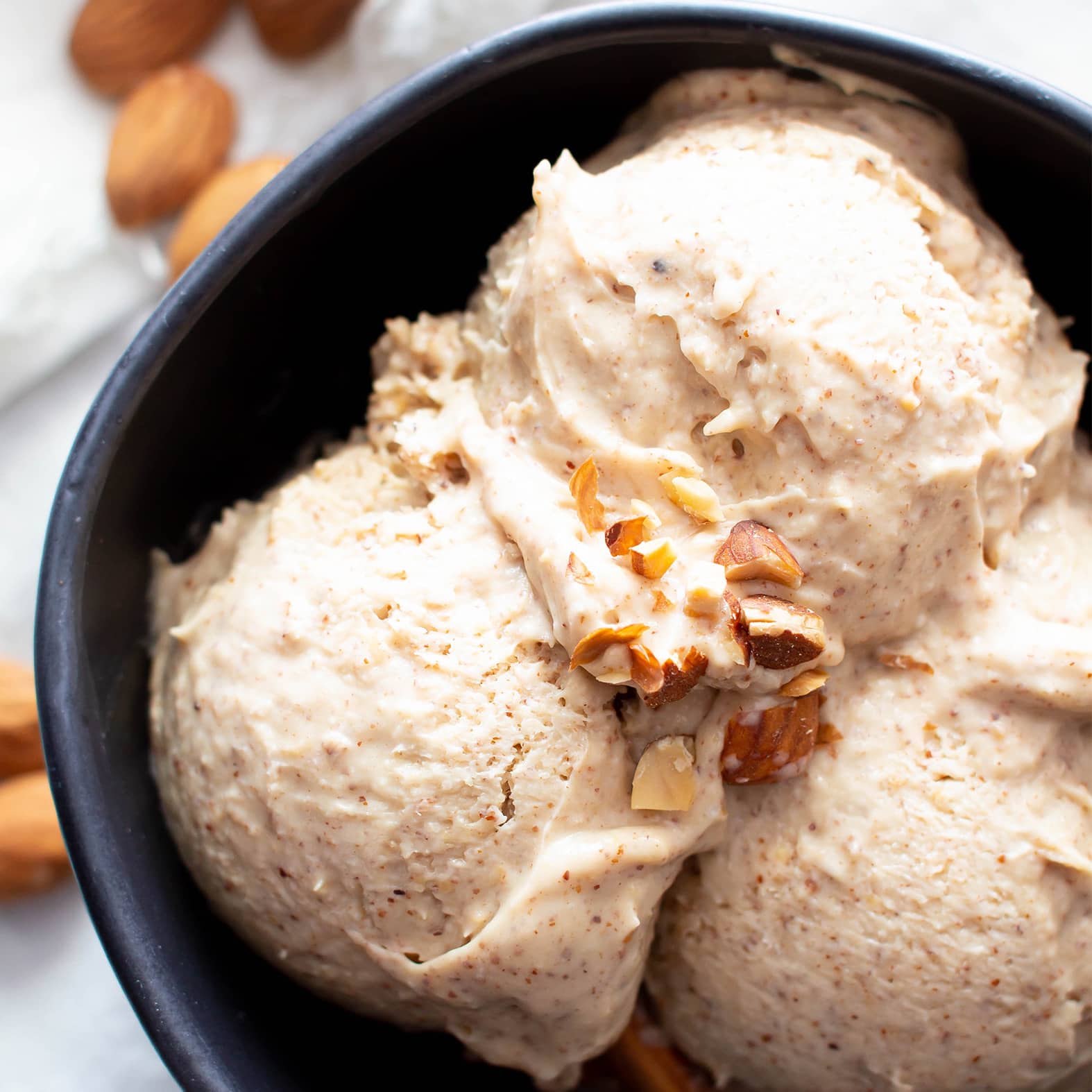 4 Ingredient Paleo Almond Butter Ice Cream (Vegan, Keto, Dairy