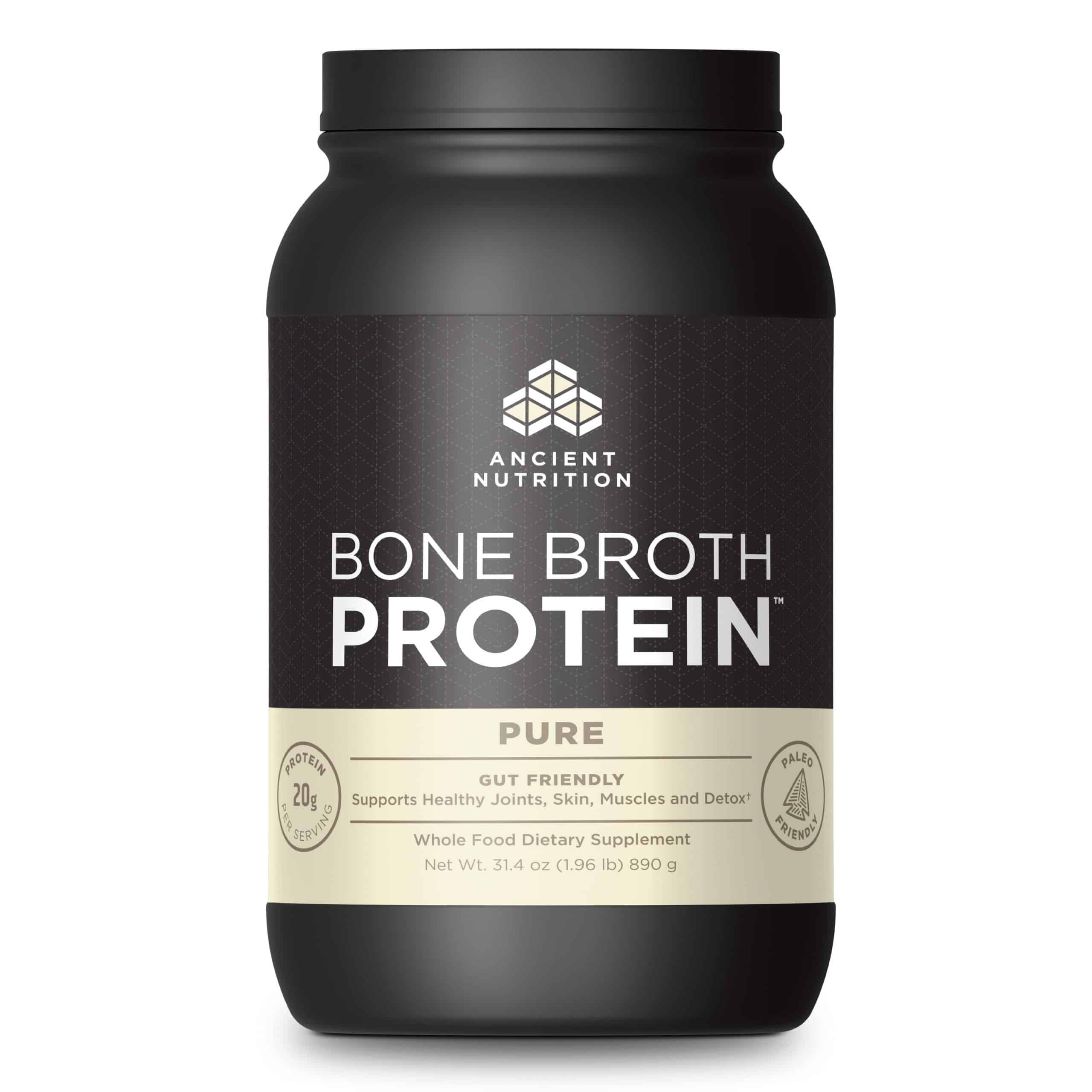 Ancient Nutrition, Bone Broth Protein, Pure, 40 Servings