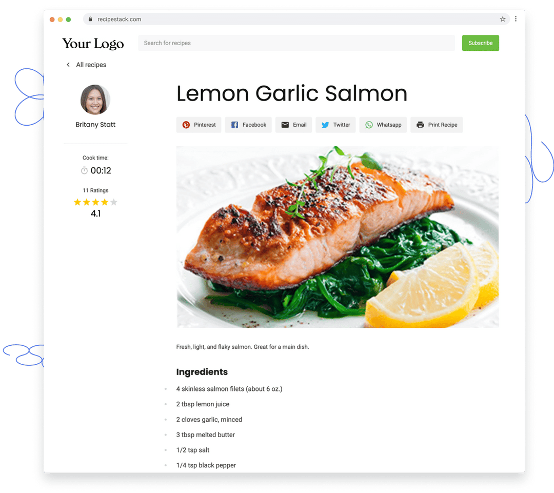 Build a recipe website in minutes