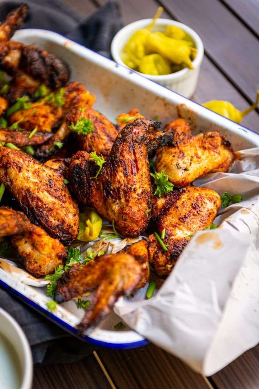 Buttermilk Brined Grilled Chicken Wings
