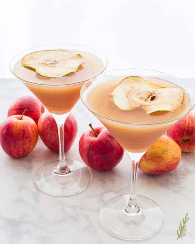 Caramel Apple Vodka Martini Cocktails