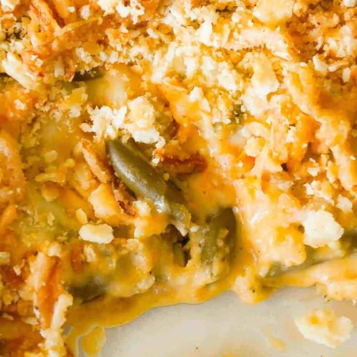 Cheesy Green Bean Casserole is an easy side dish recipe made with ...