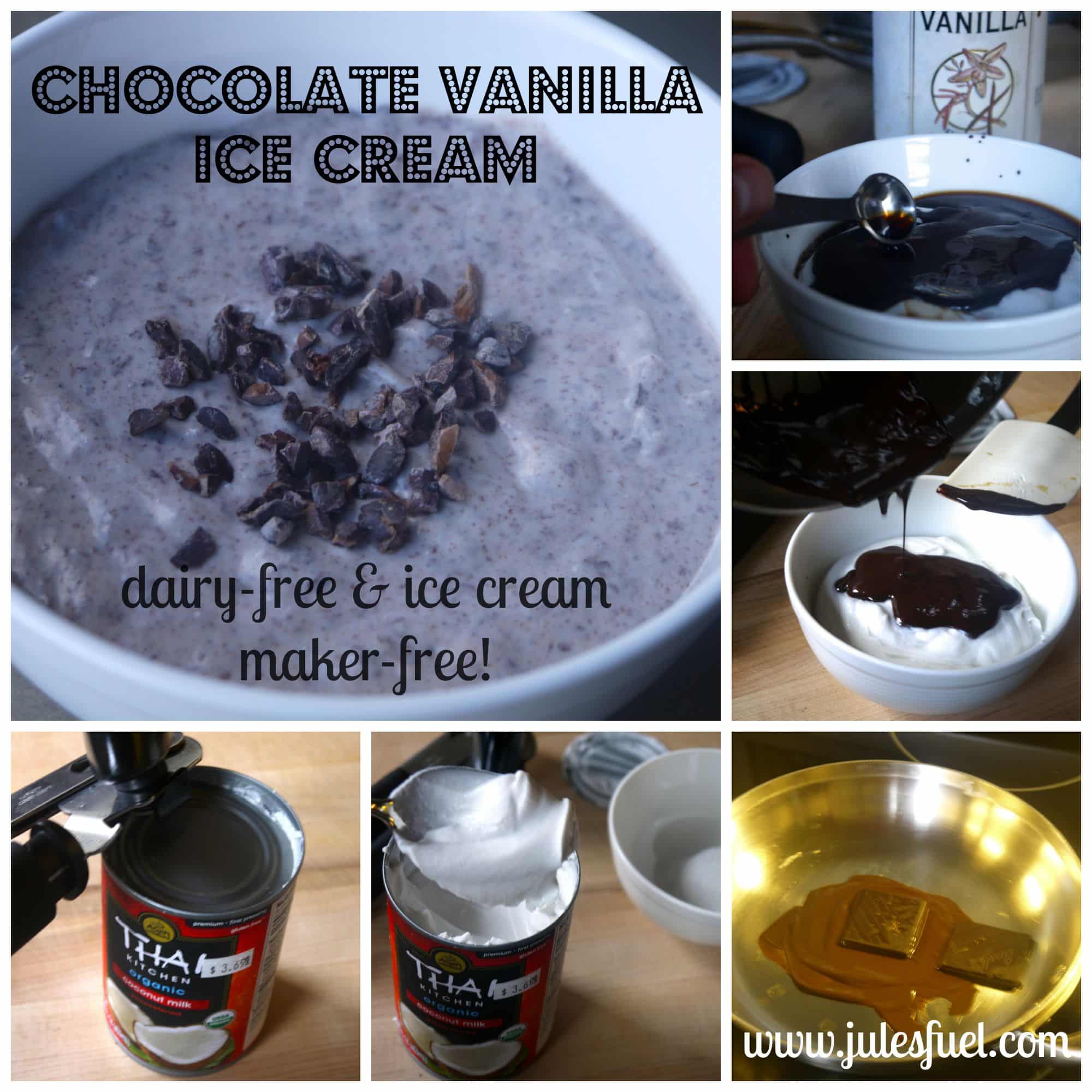 Chocolate Vanilla Ice Cream (DF, Ice Cream Maker