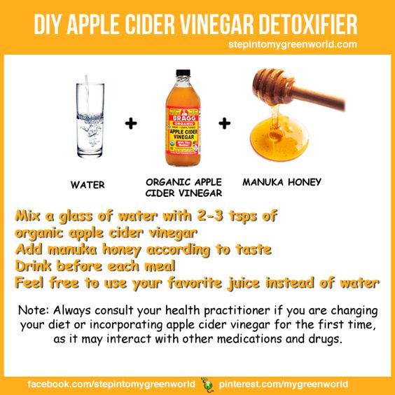 Detox with Braggs Apple Cider Vinegar. This is a simple DIY recipe ...