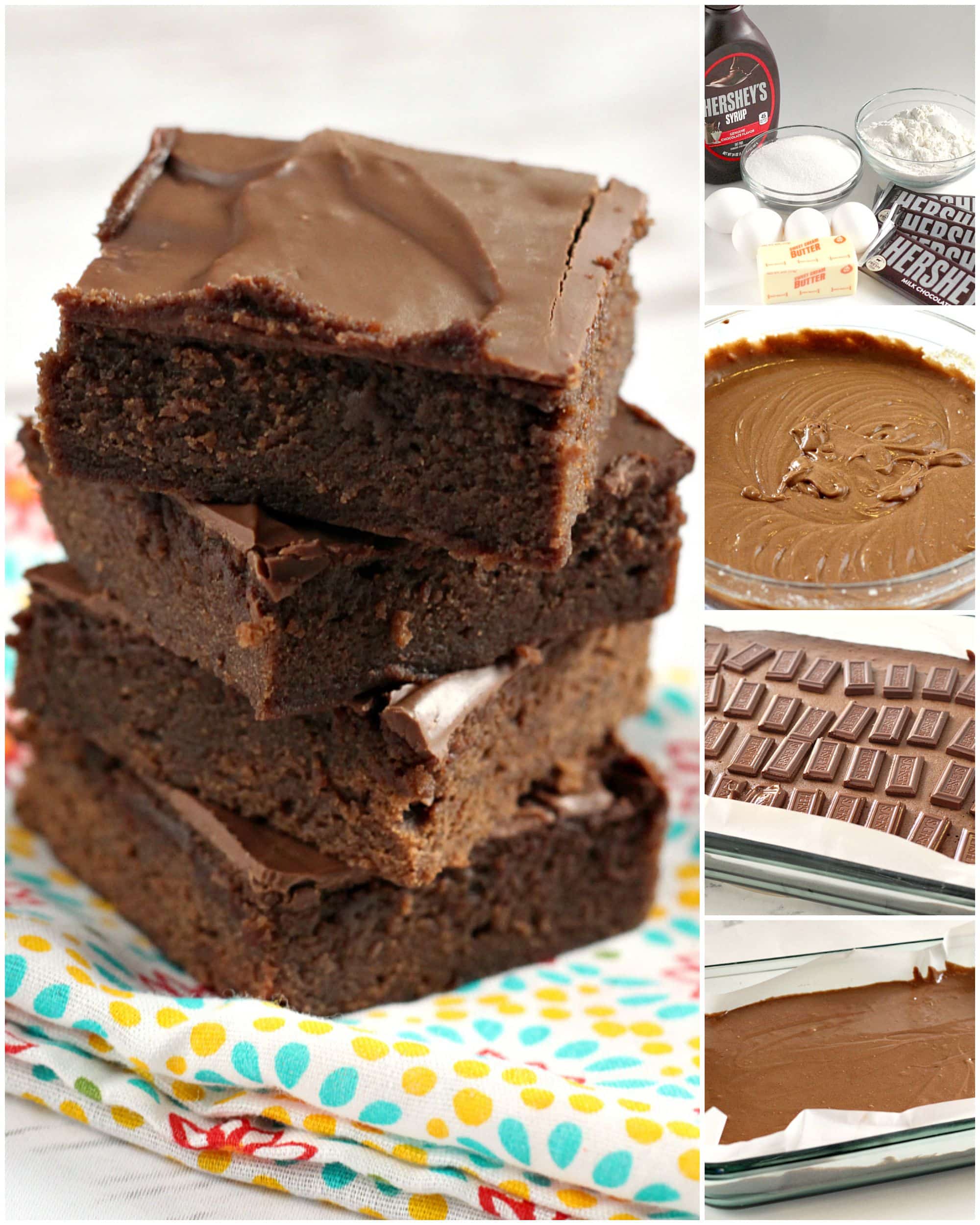 Easy Brownie Recipe with only 5 ingredients and then topped with ...