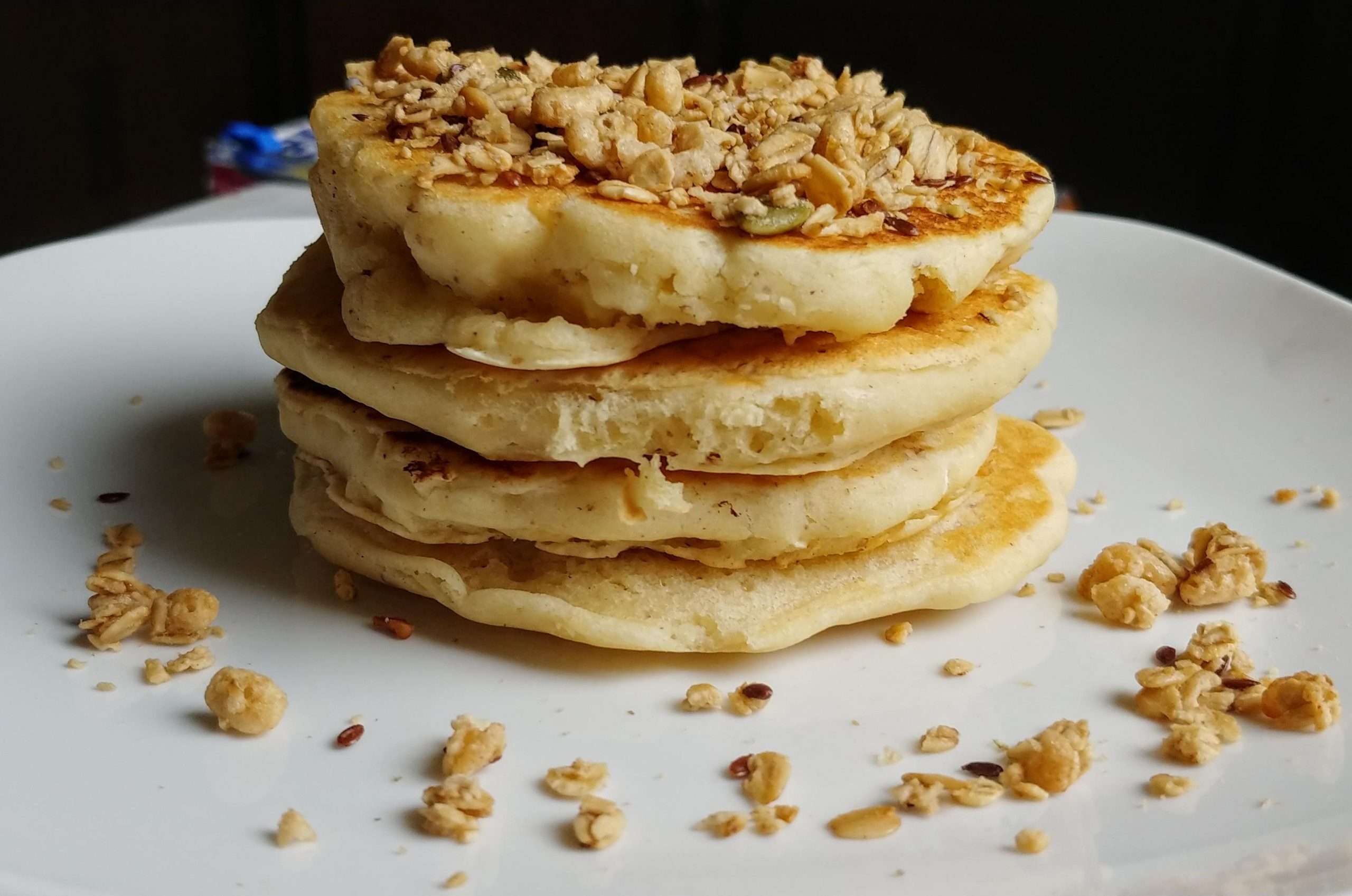 Fluffy Pancakes made with homemade Oat milk! : veganrecipes
