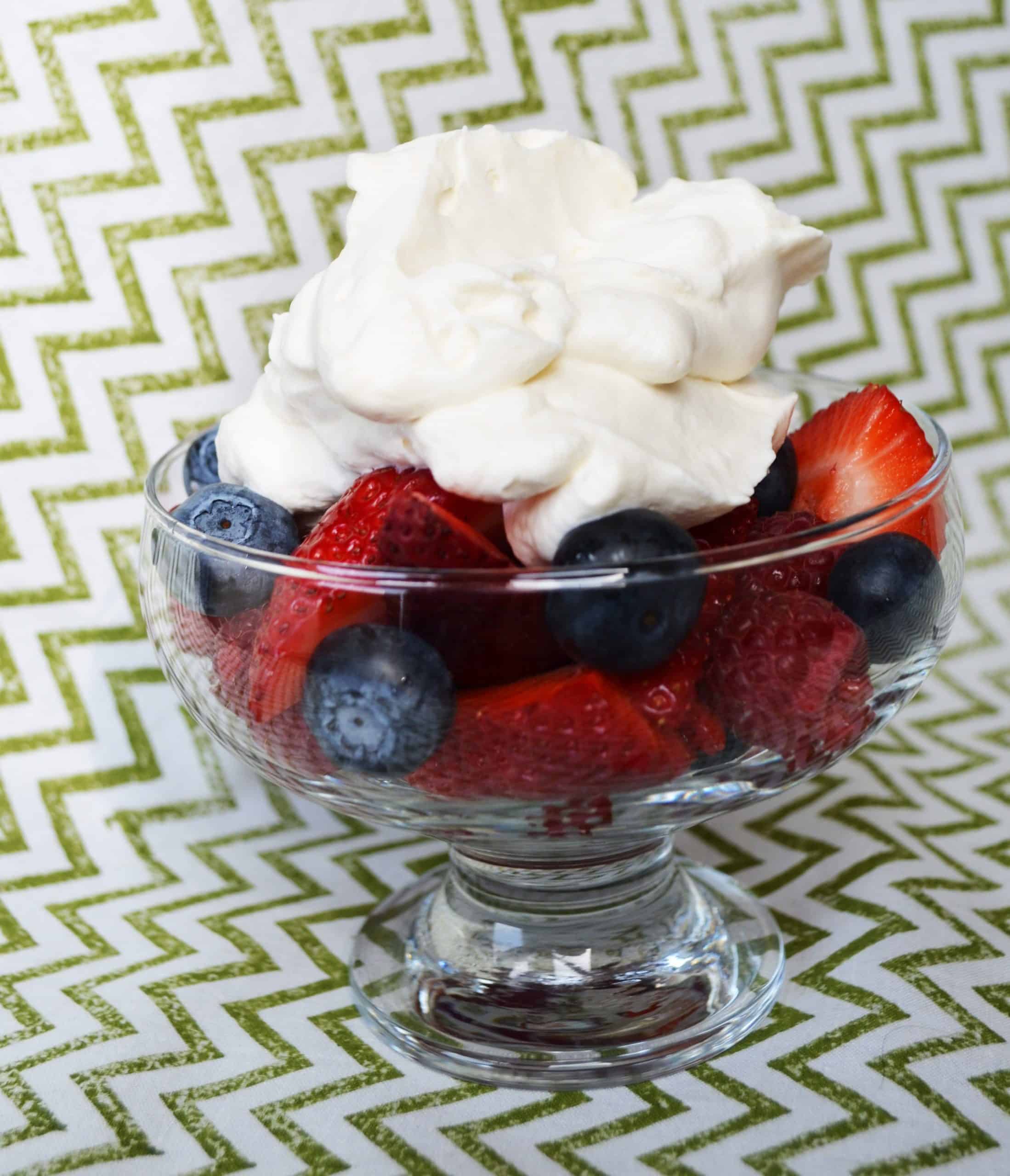 Fresh Whipped Cream with Berries