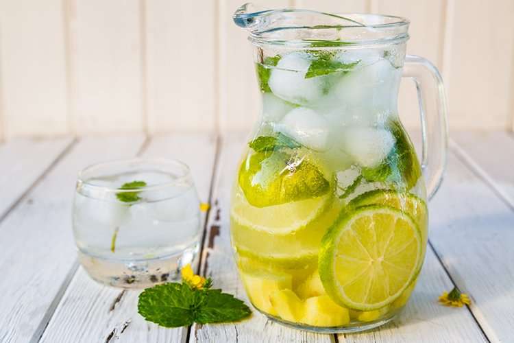 Ginger, Lime and Mint Flavored Sparkling Water