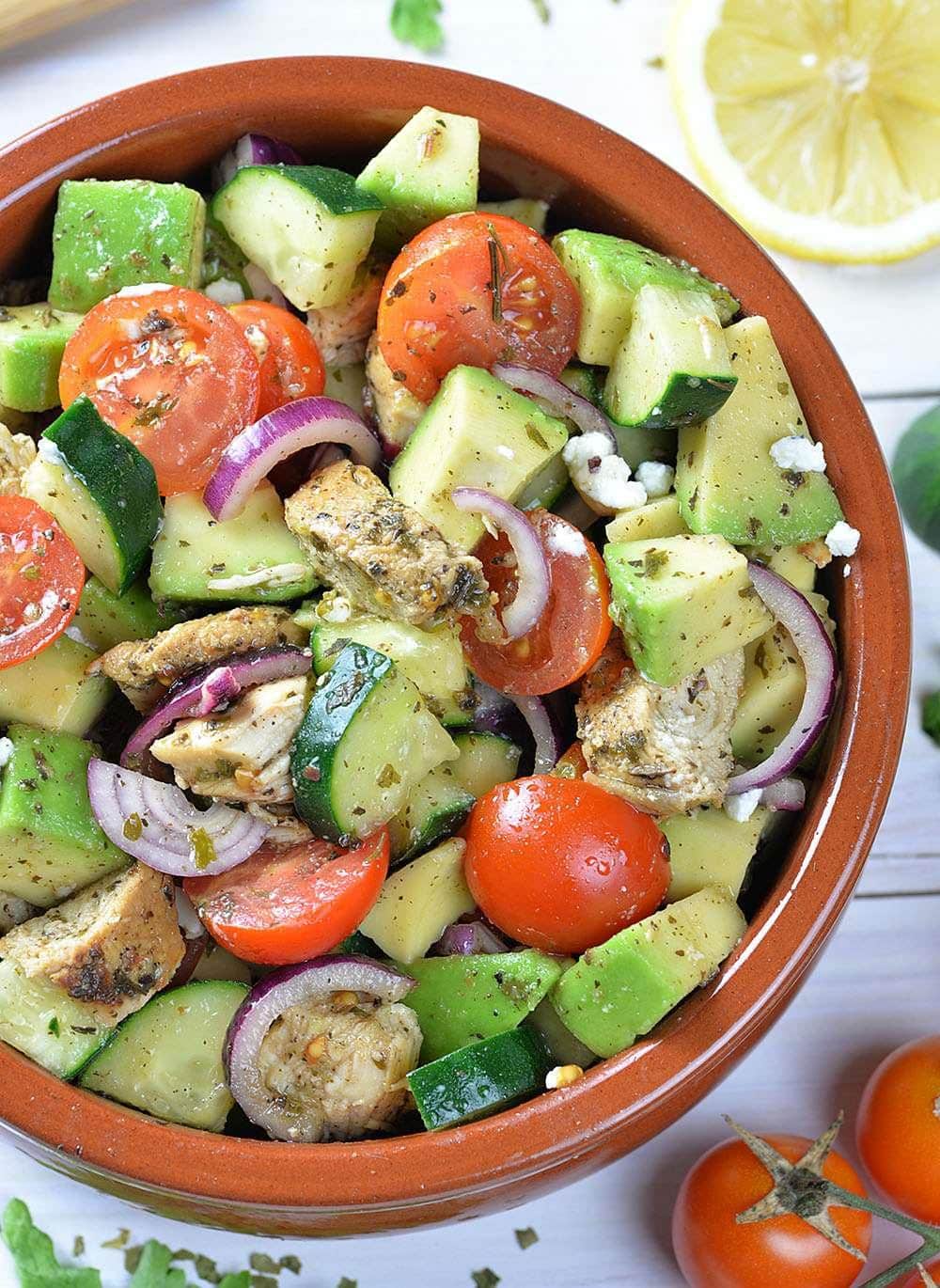 Healthy Chicken and Avocado Salad
