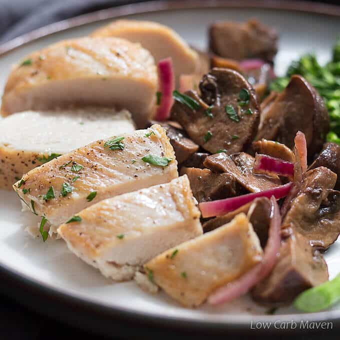 Healthy Low Carb Chicken Recipe with Marinated Mushrooms (Paleo, Whole ...