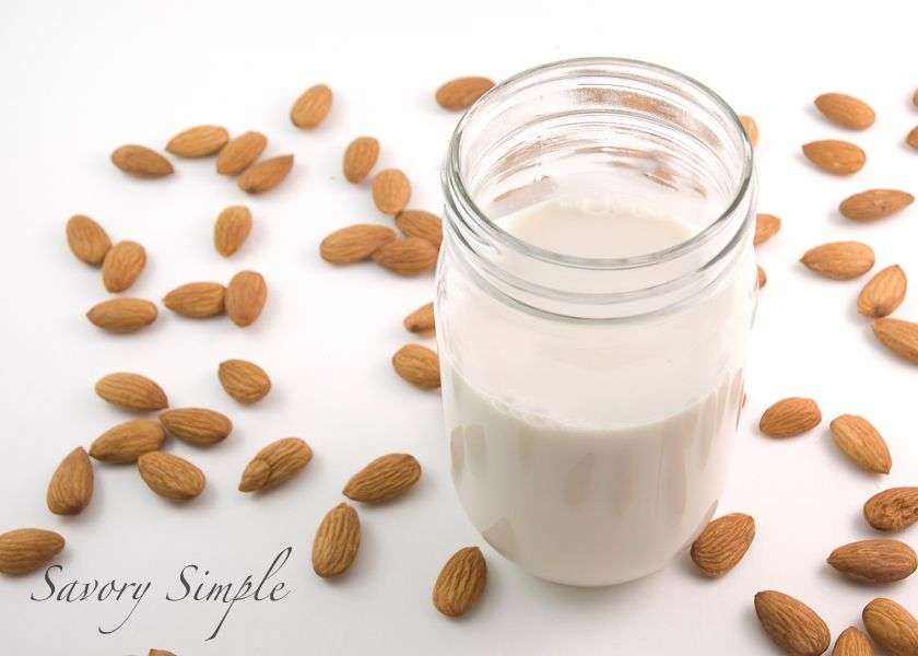 Homemade Almond Milk Recipe with TWO ingredients!