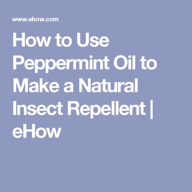 How to Use Peppermint Oil to Make a Natural Insect Repellent ...