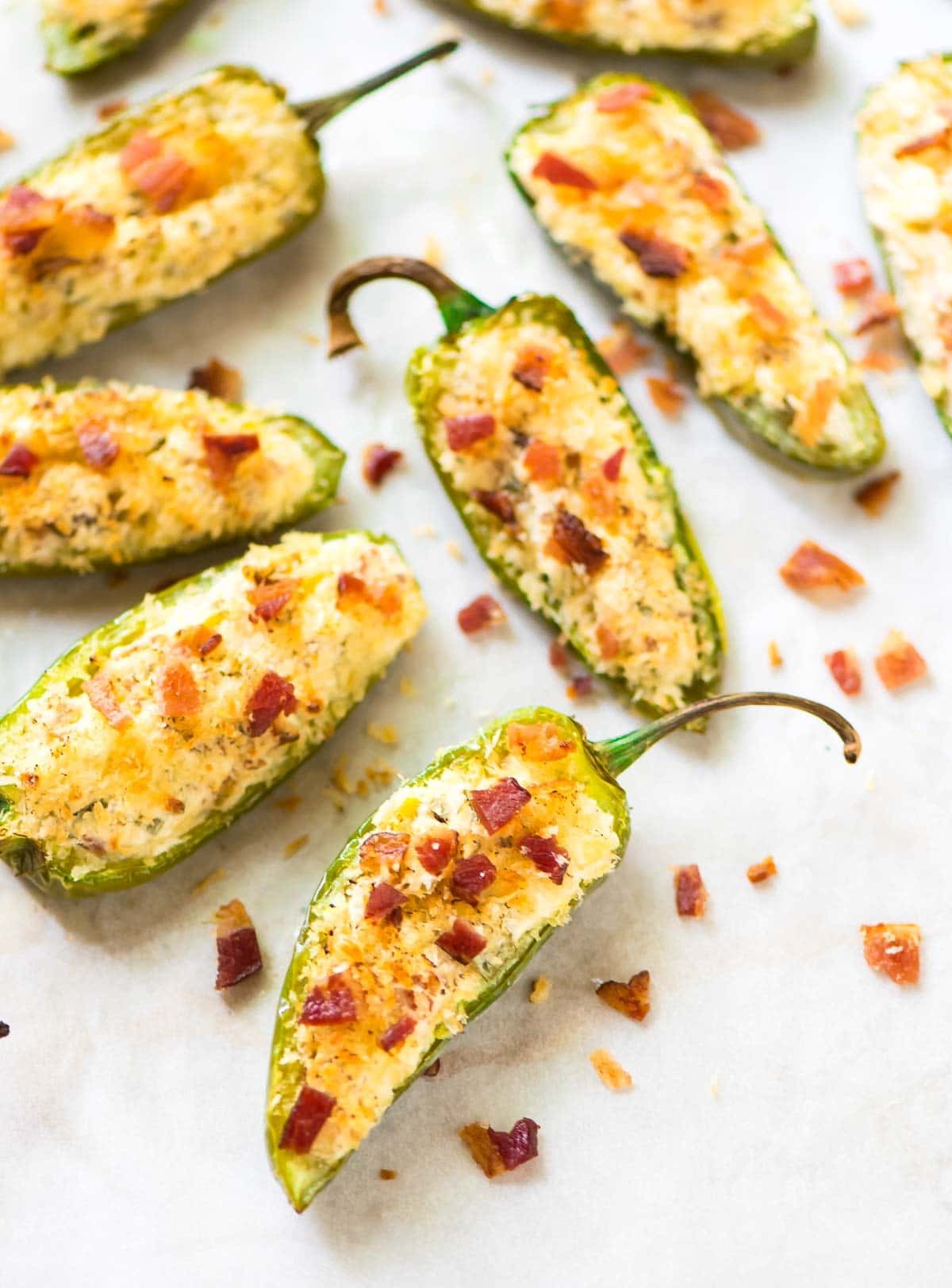Jalapeno Poppers with Bacon {Baked Recipe!}  WellPlated.com