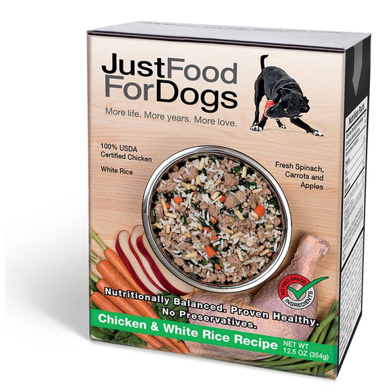 Just Food For Dogs Chicken &  White Rice Recipe Dog Food (12.5 oz ...