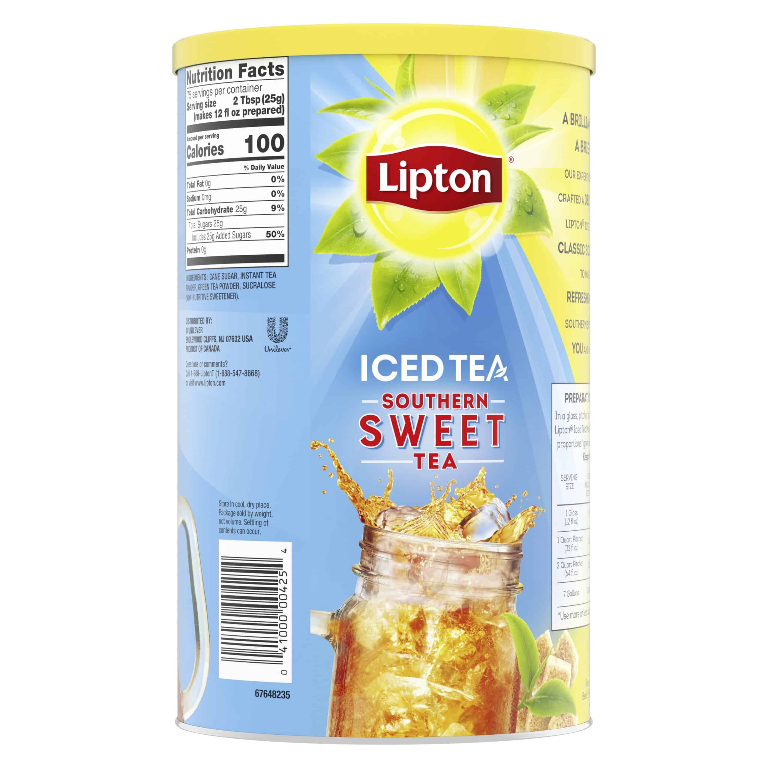 Lipton Iced Tea Mix Southern Sweet Tea, 28 qt