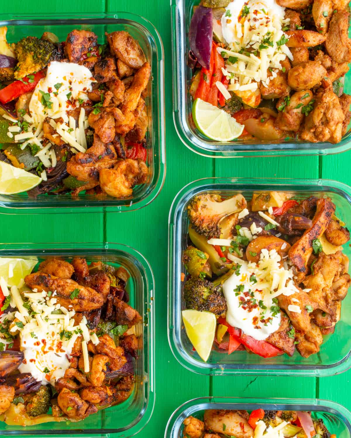 Low Carb Mexican Inspired Chicken Meal Prep Bowls