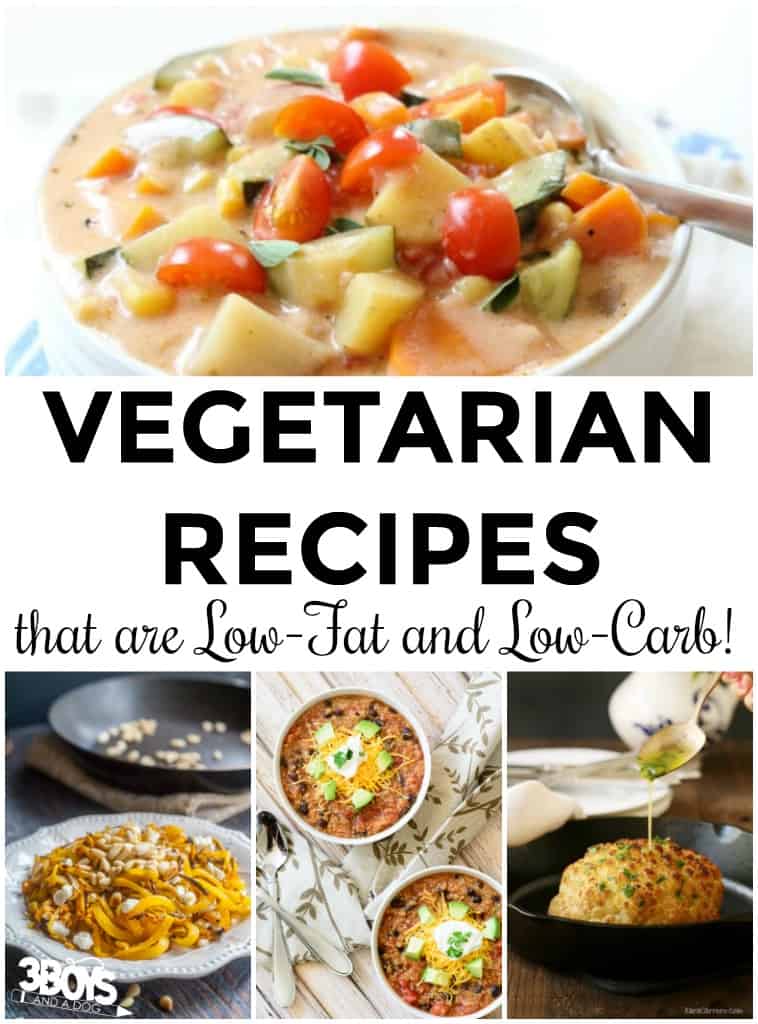 Low Fat, Low Carb Vegetarian Dinner Recipes â 3 Boys and a Dog