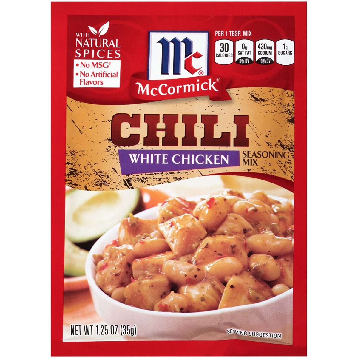 McCormick Chili, White Chicken, 1.25 OZ (Pack of 6)