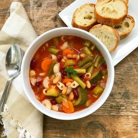 Minestrone soup is simple yet healthy and hearty. Grab your favorite ...