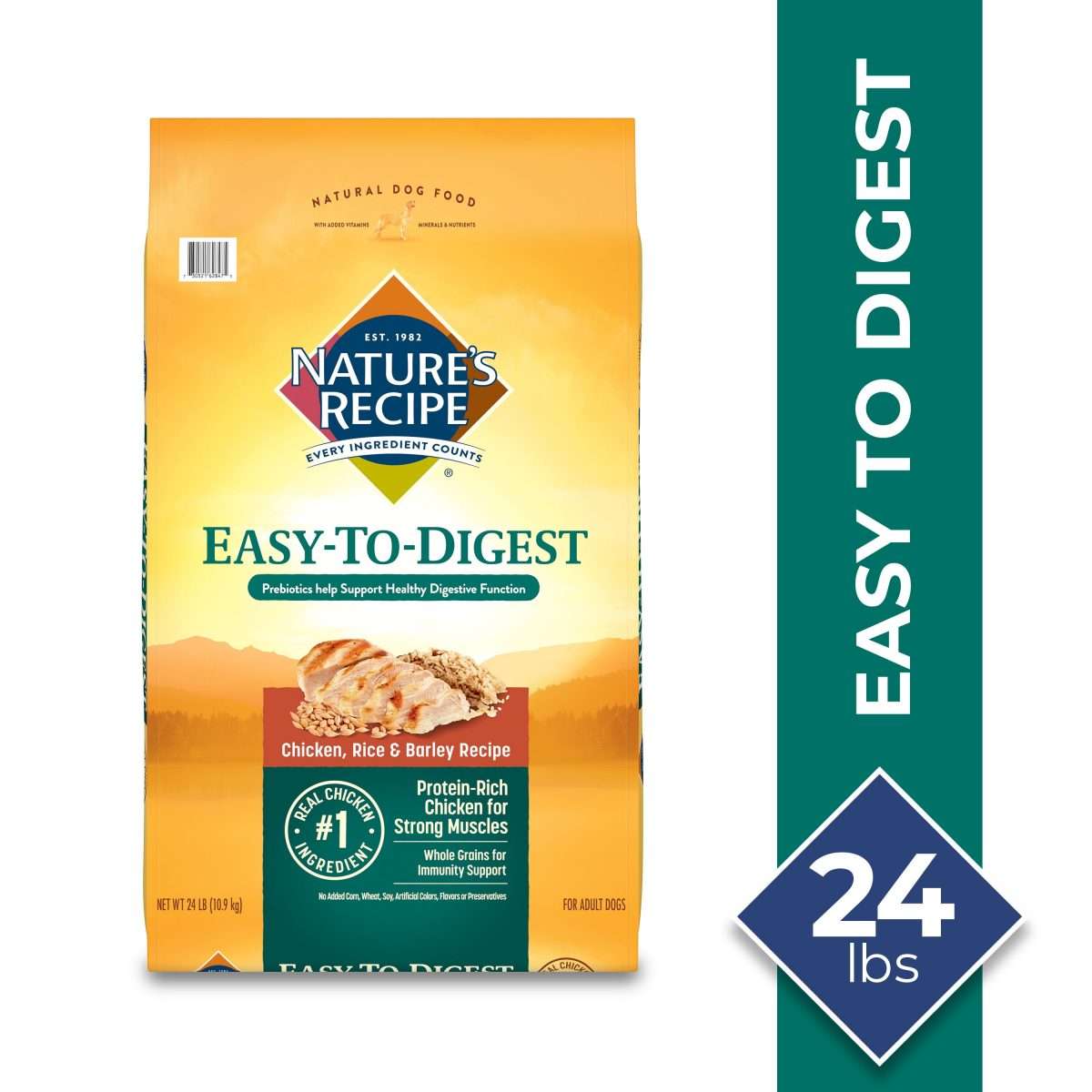 Natures Recipe Easy to Digest Dog Food, Chicken, Rice &  Barley Recipe ...