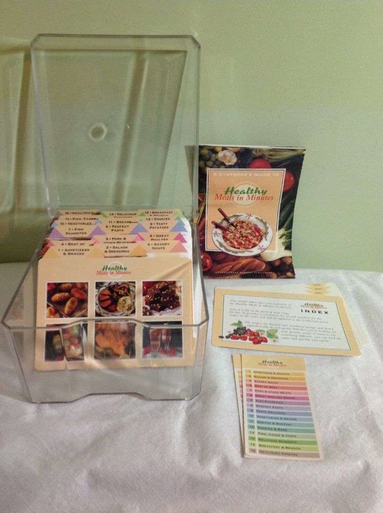 New Healthy Meals in Minutes Recipe Card Set in Clear ...