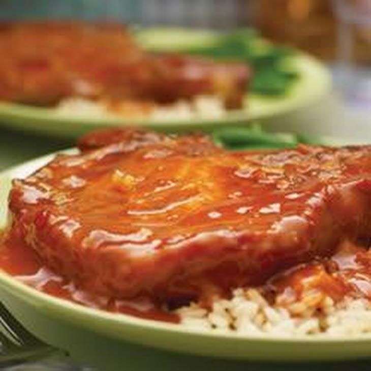 Pork Chops in Spicy Orange Sesame Glaze Recipe Main Dishes with olive ...