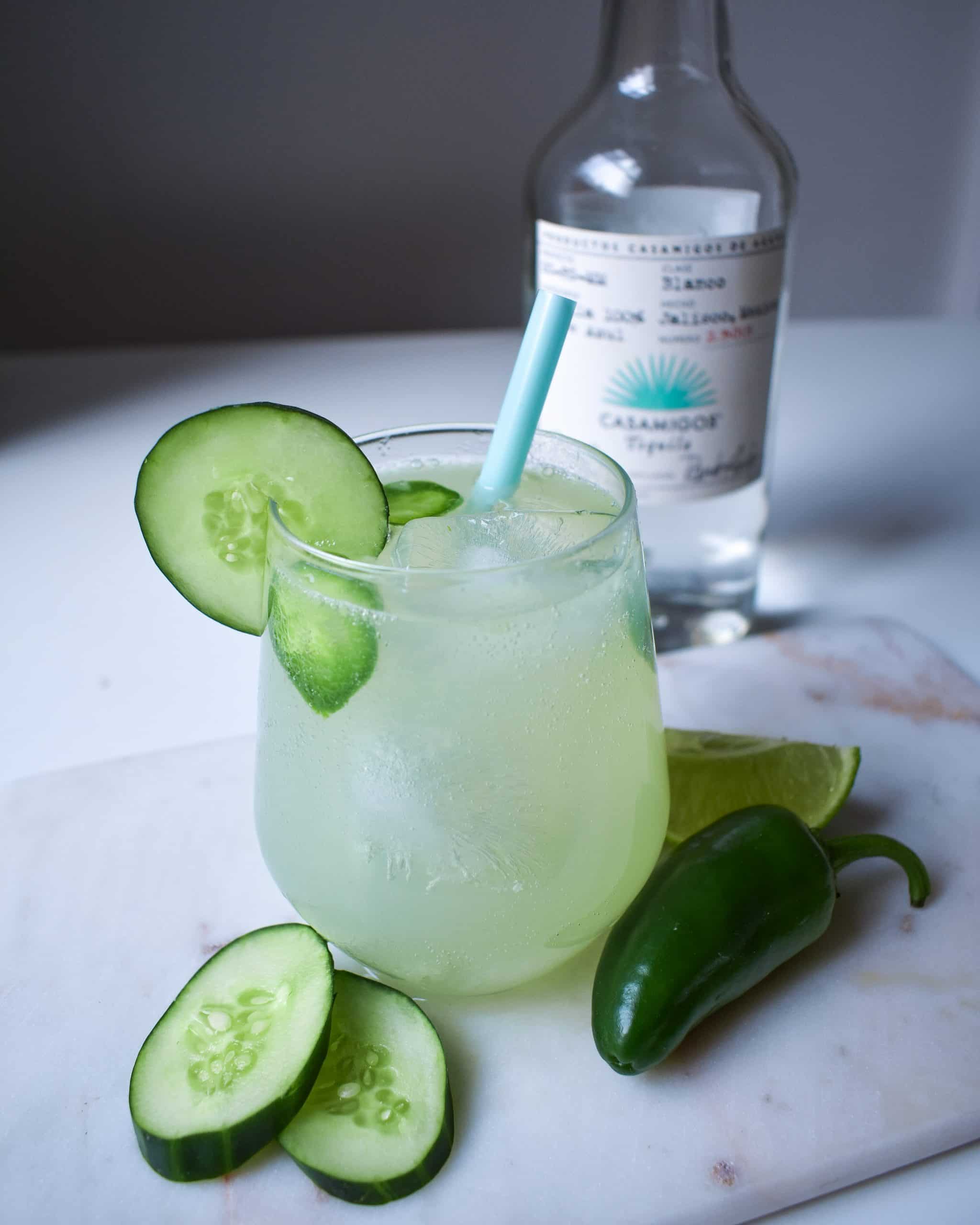 Skinny Spicy Cucumber Margarita  Elyse Wellness