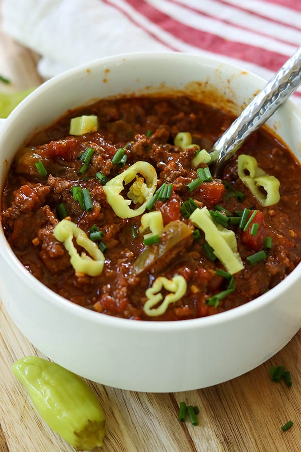 Slow Cooker No Bean Chili (Keto Low Carb)