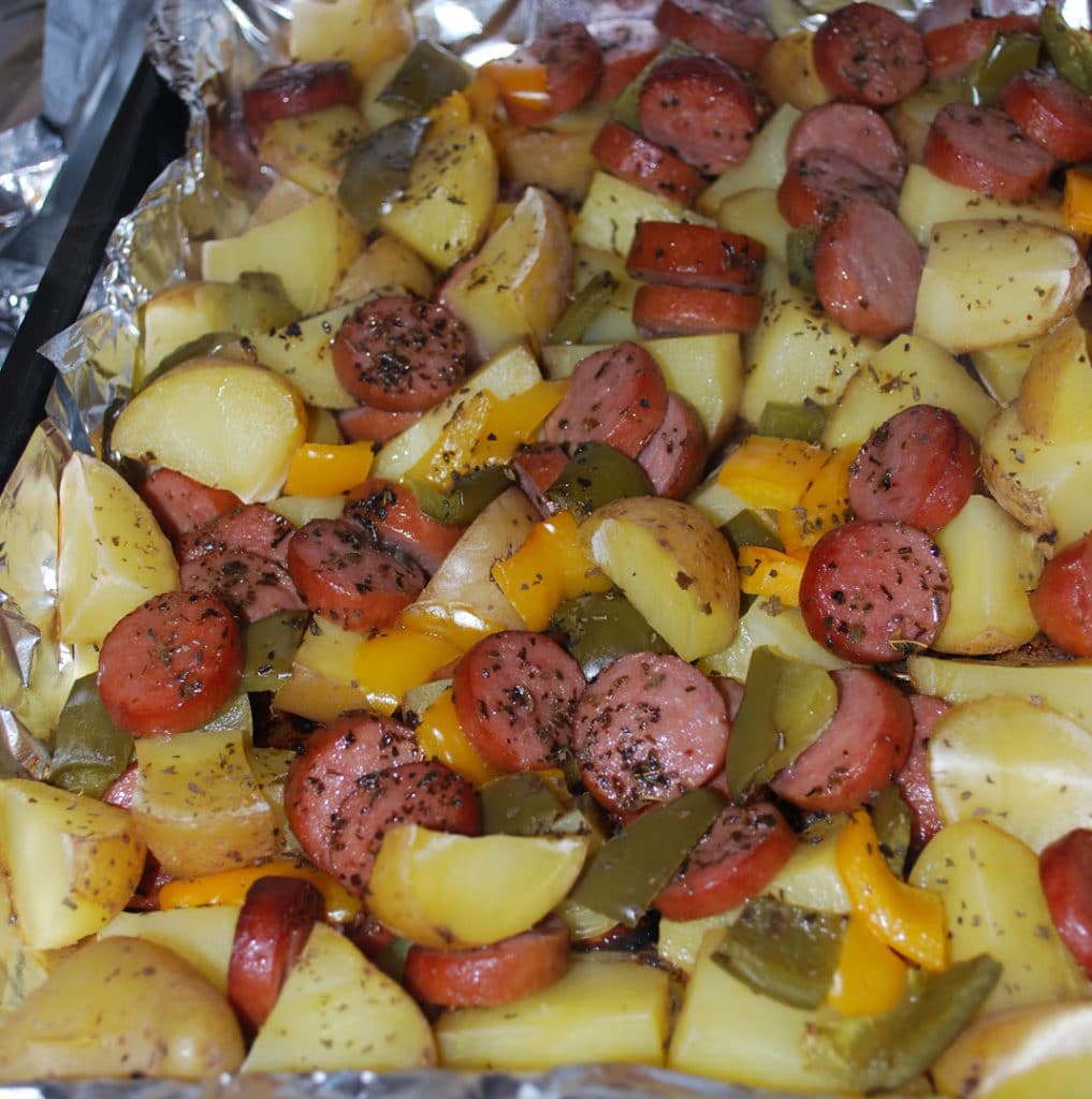 Smoked Sausage and Potato Sheet Pan Dinner  Recipes Ideas