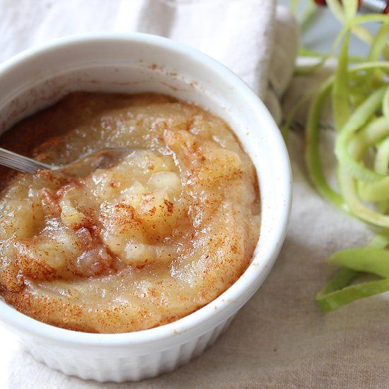 Smooth &  Delicious Applesauce with brown sugar &  cinnamon