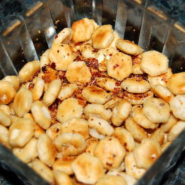 Spicy Oyster Crackers Recipe Appetizers with canola oil, Hidden Valley ...