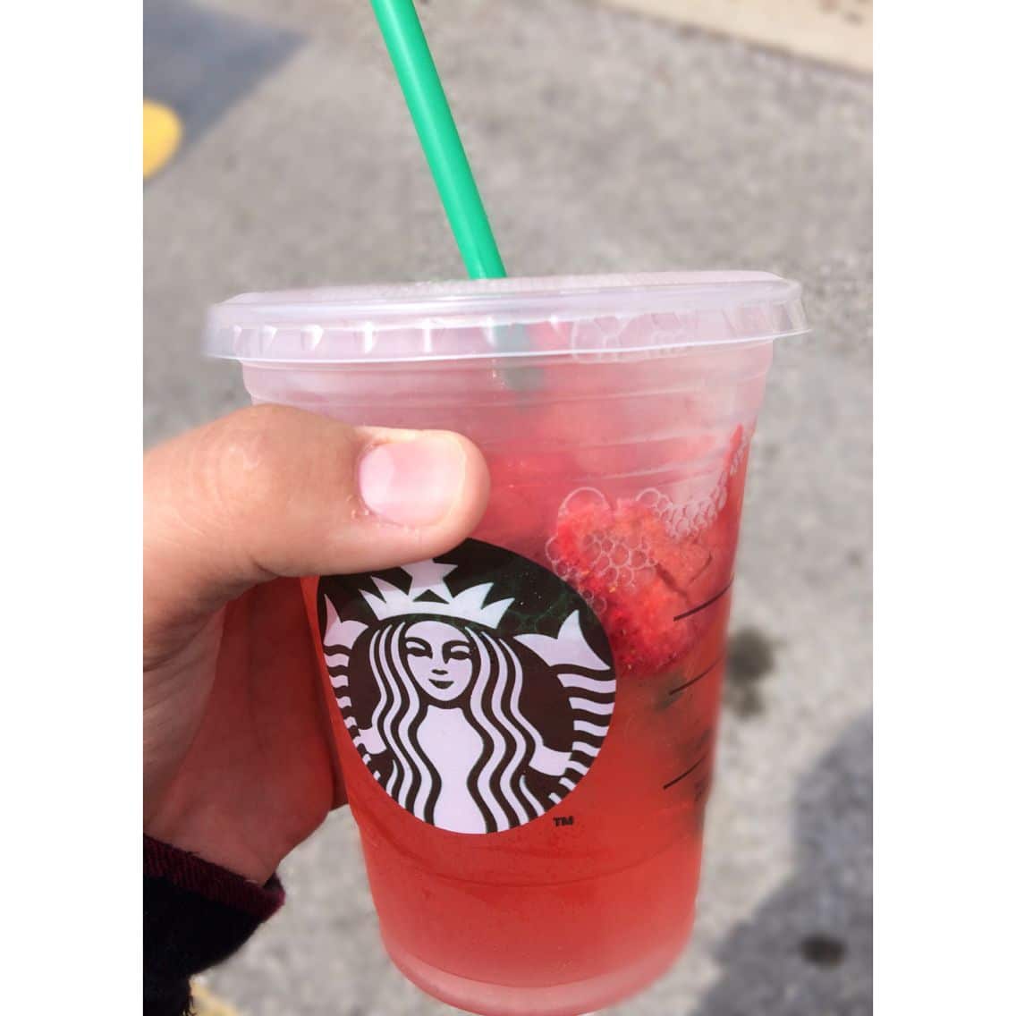 Starbucks Strawberry Acãi Refresher. (Tip: Ask them to substitute water ...