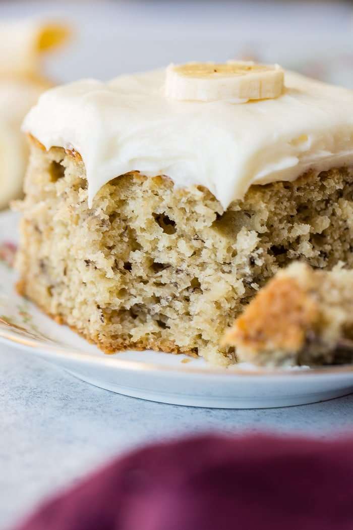 The BEST Banana Cake with Cream Cheese Frosting