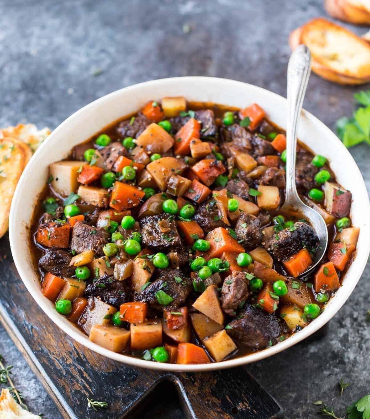 The BEST Crock Pot Beef Stew recipe ever! An easy, healthy slow cooker ...