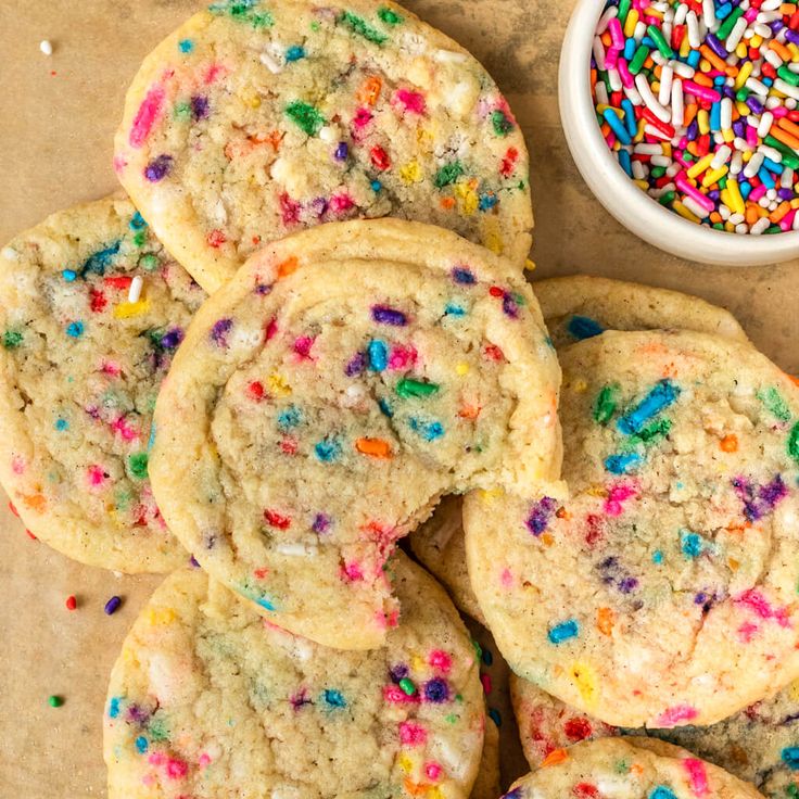 The easiest recipe for Vegan Funfetti Sugar Cookies with no butter, no ...