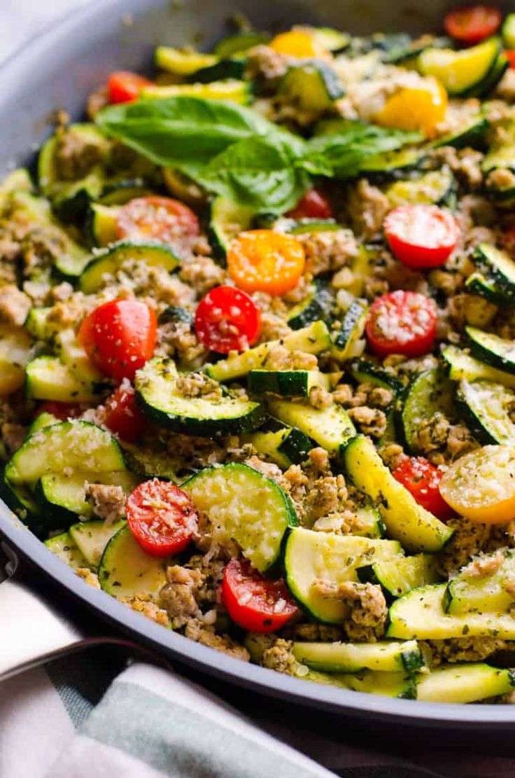 This 30 Minute Healthy Ground Turkey Zucchini Skillet with ...