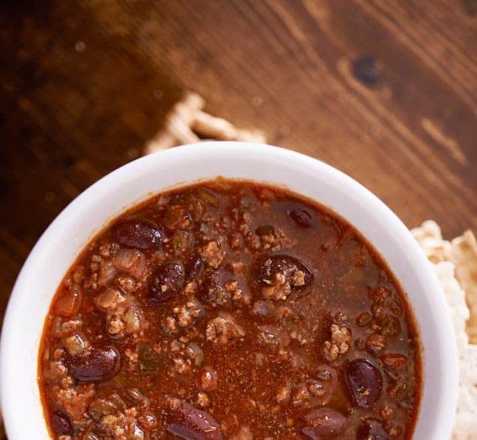 This healthy three bean and ground lean meat Weight Watchers chili ...