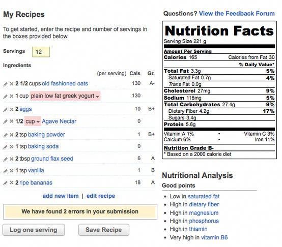 Try Our Recipe Nutrition Calculator