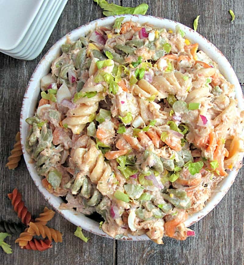 Tuna Macaroni Salad classic recipe ~ A Gouda Life