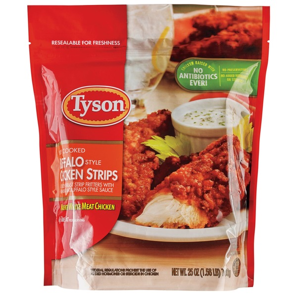 Tyson Fully Cooked Buffalo Style Chicken Strips, Frozen From H