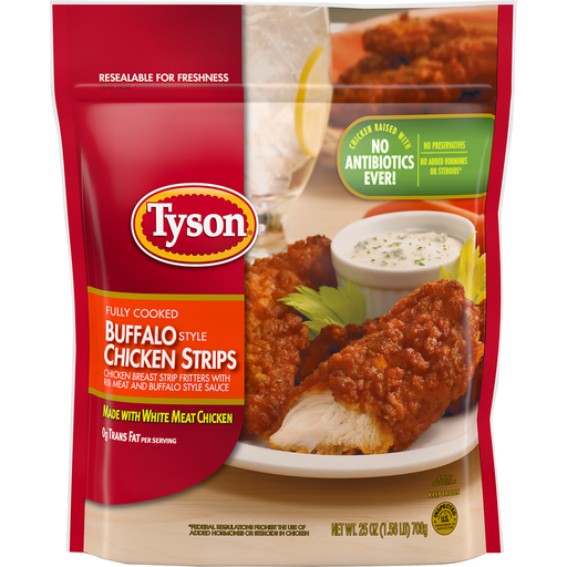 Tyson Fully Cooked Buffalo Style Chicken Strips (Frozen)