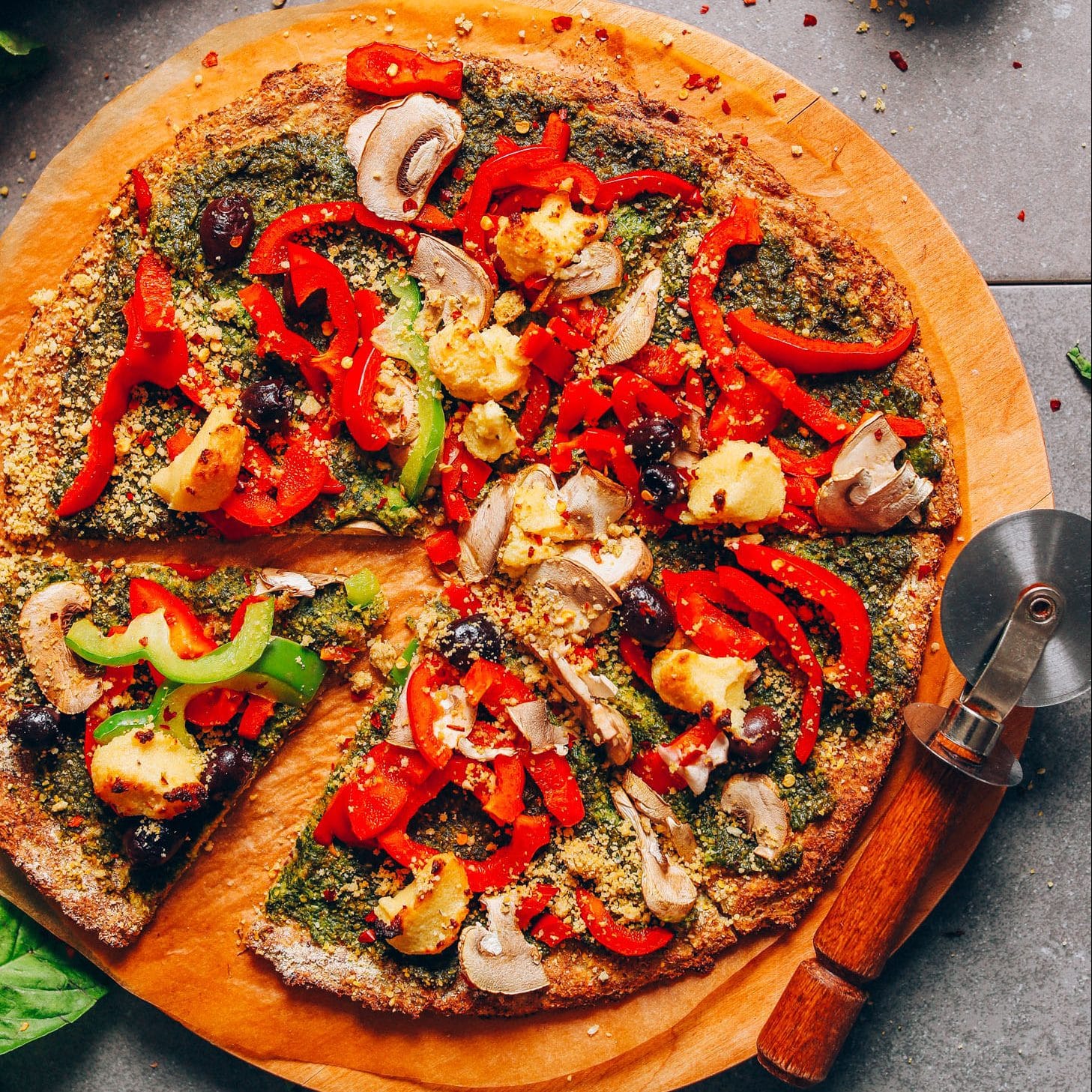 Vegan Cauliflower Pizza Crust