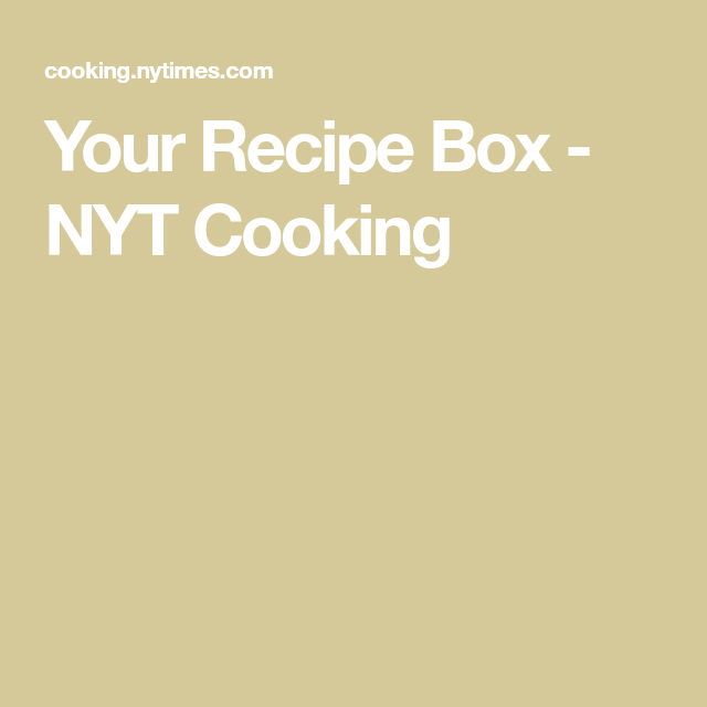 Your Recipe Box
